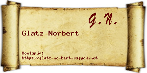 Glatz Norbert névjegykártya