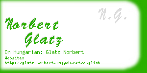norbert glatz business card
